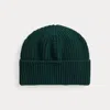 Ralph Lauren Rib-knit Cashmere Beanie In Green