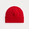 Ralph Lauren Rib-knit Cashmere Beanie In Red