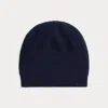 Ralph Lauren Rib-knit Cashmere Hat In Black