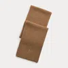 Polo Ralph Lauren Rib-knit Wool-blend Scarf In Honey Brown Heather