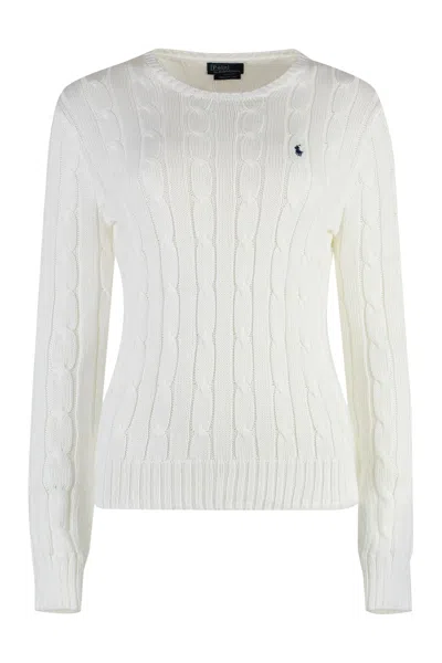 Ralph Lauren Cable Knit Sweater In White