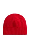 Ralph Lauren Rib-knit Cashmere Beanie In Red
