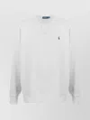 Ralph Lauren Ribbed Crew Neck Long Sleeve Knit In Grey