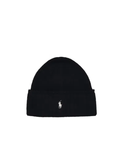 Ralph Lauren Ribbed Hat In Black