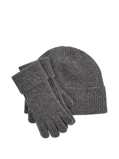 Ralph Lauren Ribbed-knit Beanie And Gloves Set