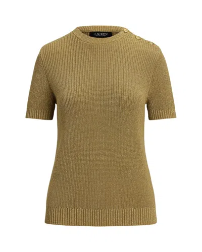 Ralph Lauren Ribbed Knit Top In Green