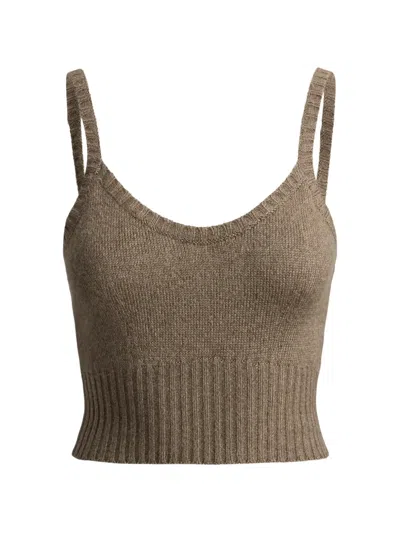 Ralph Lauren Ribbed-hem Tank Top In Burgundy
