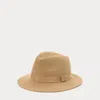 Polo Ralph Lauren Ribbon-trim Wool Fedora In Natural