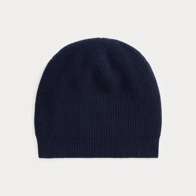 Ralph Lauren Rib-knit Cashmere Hat In Icon Navy