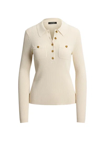 Ralph Lauren Rib-knit Long-sleeve Sweater In Neutral