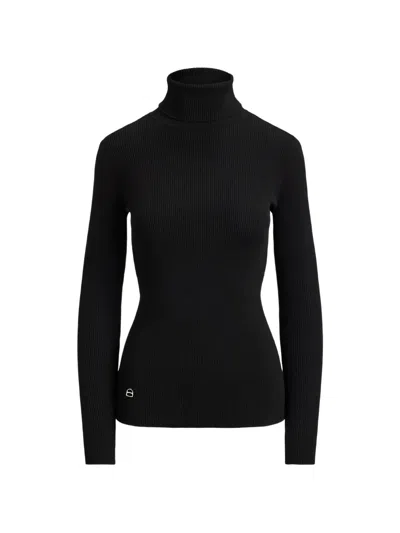Ralph Lauren Rib-knit Turtleneck Sweater In Black