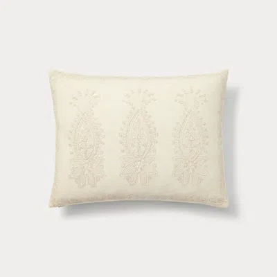 Ralph Lauren Riley Embroidery Throw Pillow In Blue