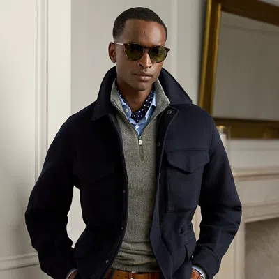 Ralph Lauren Ripley Wool-cashmere Four-pocket Jacket In Blue