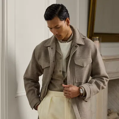 Ralph Lauren Ripley Wool-cashmere Four-pocket Jacket In Brown