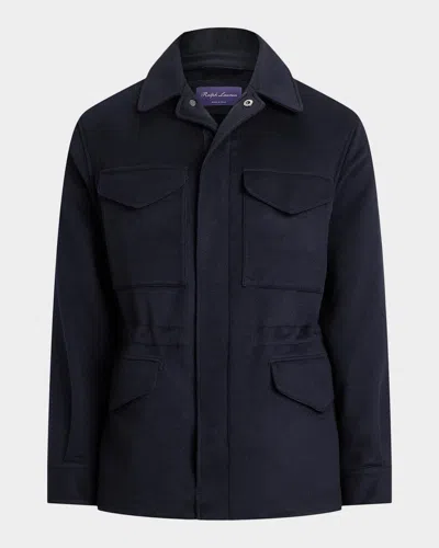 Ralph Lauren Ripley Wool-cashmere Four-pocket Jacket In Blue