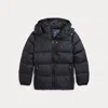 Polo Ralph Lauren Kids' Ripstop Down Hooded Jacket In Black