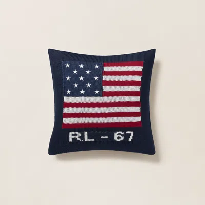 Ralph Lauren Rl-67 Flag Throw Pillow In Blue