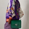 Polo Ralph Lauren Rl 888 Box Calfskin Crossbody In Bottle Green