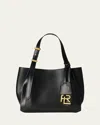 Polo Ralph Lauren Rl 888 Calfskin Mini Tote In Black