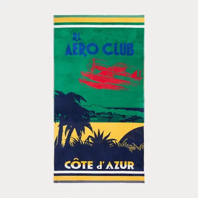 Ralph Lauren Rl Aero Club Beach Towel In Green