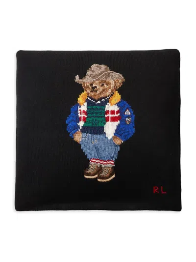 Ralph Lauren Rl Bear Knit Throw Pillow In Multi