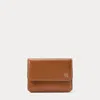 Polo Ralph Lauren Rl Box Calfskin Small Vertical Wallet In Rl Gold