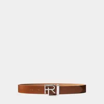 Polo Ralph Lauren Rl Box Leather Belt In Rl Gold