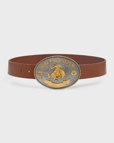 Polo Ralph Lauren Rl Concho Belt In Rl Brown
