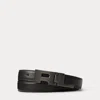 Ralph Lauren Rl Hinge-buckle Calfskin Belt In Black