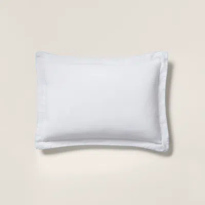 Ralph Lauren Rl Linen Contrast Sham In White/sky In Blue