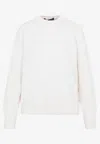 Polo Ralph Lauren Rl Logo Knitted Sweater In Off-white