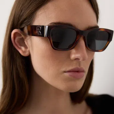 Ralph Lauren Rl Pillow Sunglasses In Light Havana In Brown