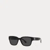 Ralph Lauren Rl Racer Rectangular Sunglasses In Black