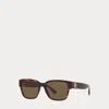 Ralph Lauren Rl Racer Rectangular Sunglasses In Gold