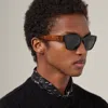 Ralph Lauren Rl Racer Rectangular Sunglasses In Black