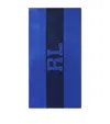 Polo Ralph Lauren Rl Signature Beach Towel In Blue