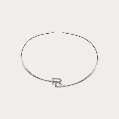 Polo Ralph Lauren Rl Sterling Silver Necklace In Grey