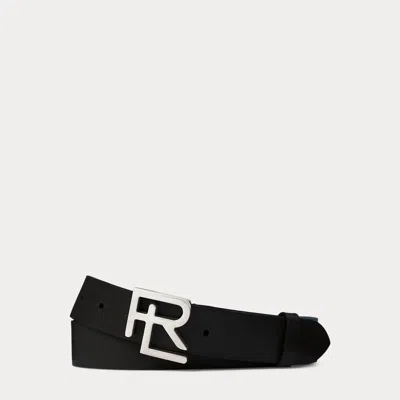Ralph Lauren Rl Vachetta Leather Belt In Black