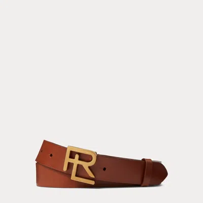 Ralph Lauren Rl Vachetta Leather Belt In Tan In Pattern