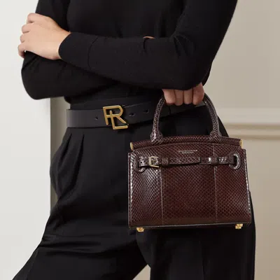 Ralph Lauren Rl50 Ayers Mini Bag In Burgundy