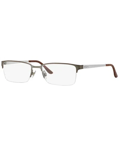 Polo Ralph Lauren Rl5089 Men's Rectangle Eyeglasses In Shiny Gunm