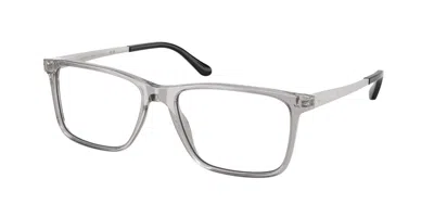Ralph Lauren Rl6133 5111 Men's Glasses Clear Size 56 - Free Lenses - Blue Light Block Available In Gray