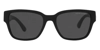Pre-owned Ralph Lauren Rl8205 Sunglasses Shiny Black Dark Gray 55mm 100% Authentic