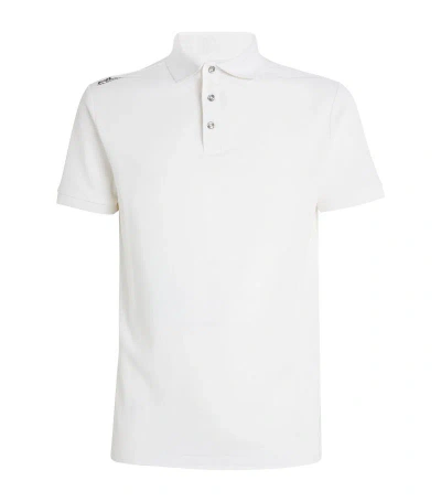 Ralph Lauren Logo Print Polo Shirt In White