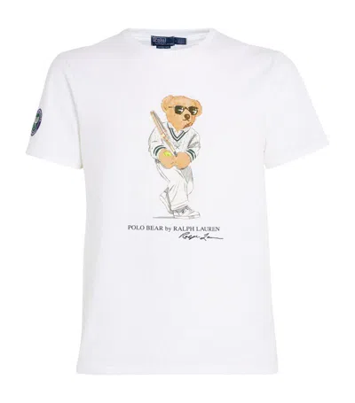 Ralph Lauren Rlx X Wimbledon Polo Bear T-shirt In White