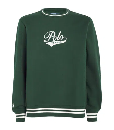 Ralph Lauren Tennis Logo Sweatshirt In Green