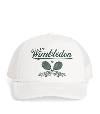 Ralph Lauren X Wimbledon Graphic Baseball Cap In White