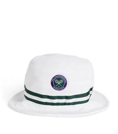 Ralph Lauren X Wimbledon Logo Bucket Hat In White