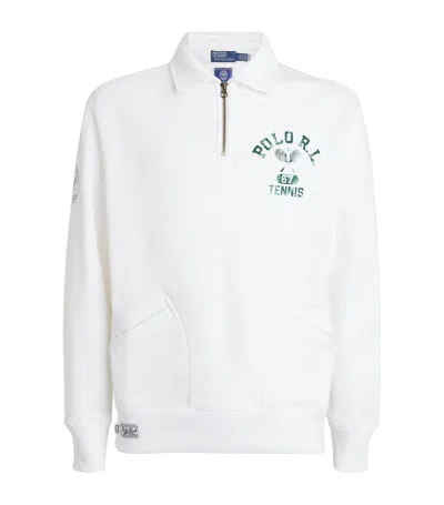 Ralph Lauren X Wimbledon-logo Collar Fleece In White