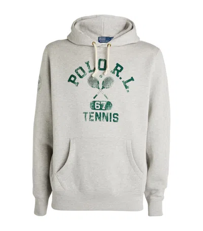 Ralph Lauren X Wimbledon-logo Hoodie In Grey